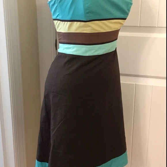 Ann Taylor Color Block Strapless Dress 2 P - Picture 8 of 8